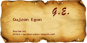 Gujzon Egon névjegykártya